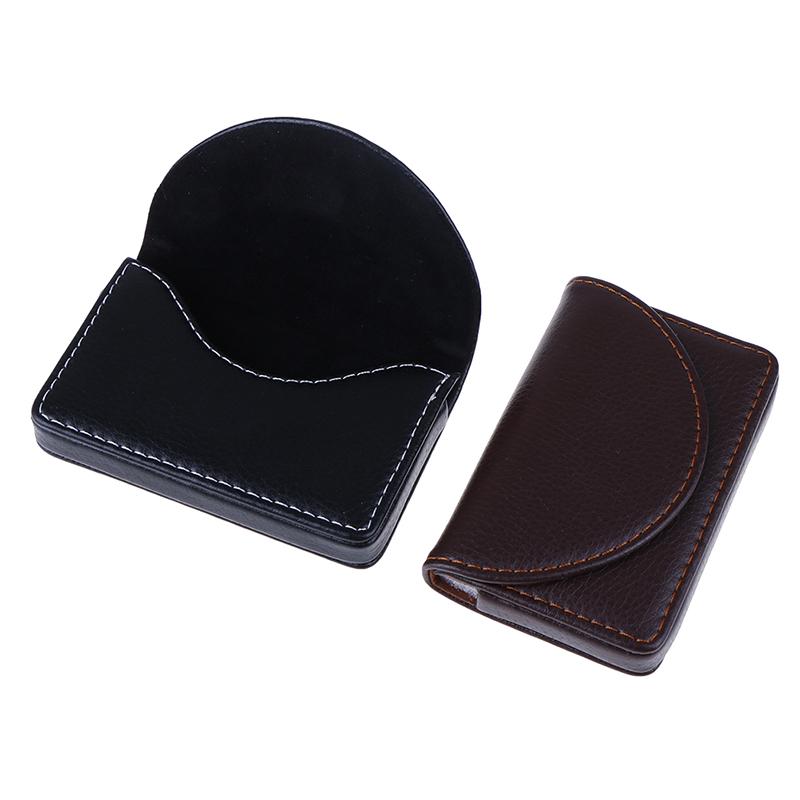 Pocket Leather Name Business Card Id Card Credit Card Holder Case Wallet W/Box