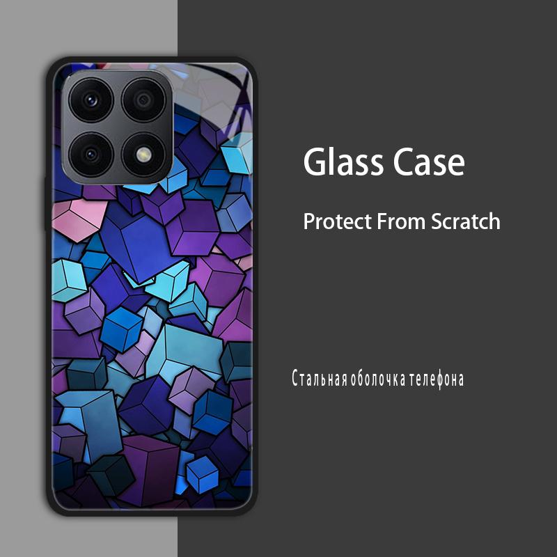 Dla Huawei Honor X6a X6 X6S X8 5G 4G Etui Pokrowiec Szklane Etui Hartowana Obudowa Zderzak Dla Honor X8A X6A X7A X8B Etui Ochronne