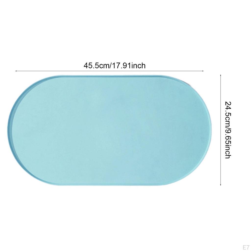 Mat Silicone Pet Feeding Dog Bowl Cat Food with Raised Edge Non Slip Surface Easy