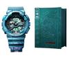 CASIO Men Liquid Crystal/Analog Dual Display Series 55mm Green Watch GA-110KAl22-3PFS