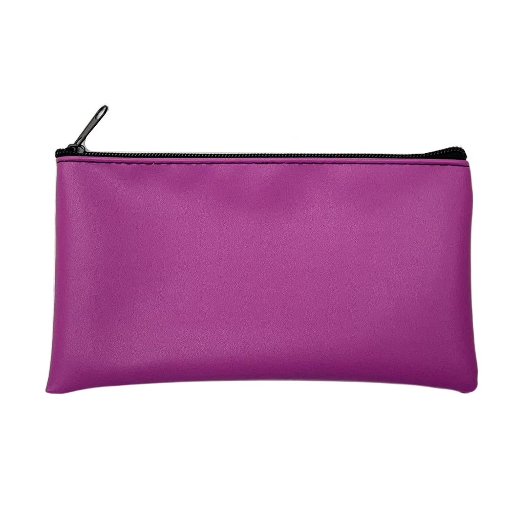 Small Compact Pu Bill Bag PU Leather Money Pouch Travel Cash Deposit Bag  Office Products