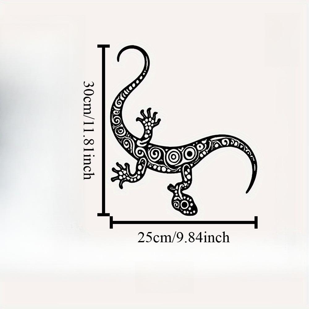 

1pc Modern Iron Lizard Wall Art, Black White Reptile Decor, Durable Metal Outdoor Garden Ornament, Easy Hang for Home Patio Office 12in