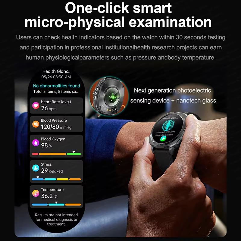 2025 NOWY Zegarek 7 Dokładny Pomiar Tłuszczu we Krwi Ciśnienia Krwi Analiza Składu Ciała Smartwatch Zegarek EKG+PPG Smartwatche