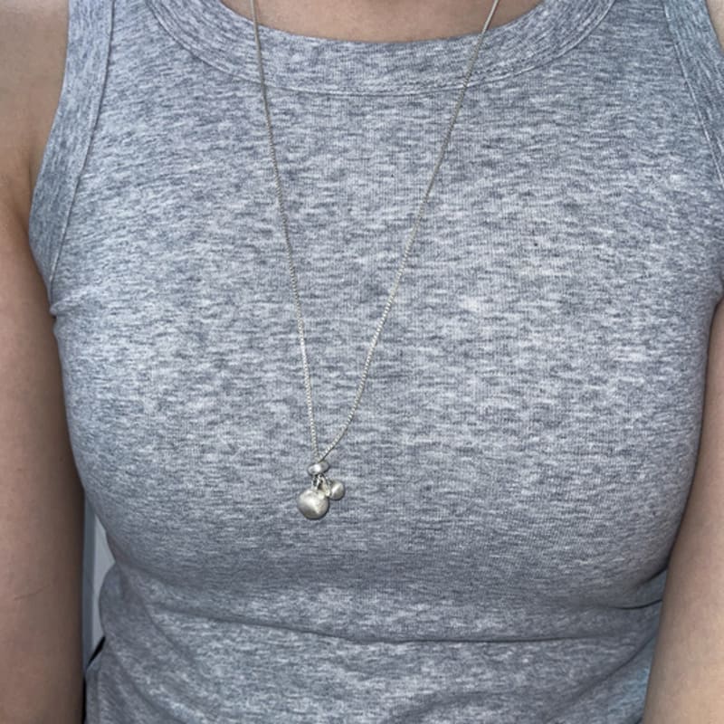 Easy Thingz Matt Ball Long Necklace