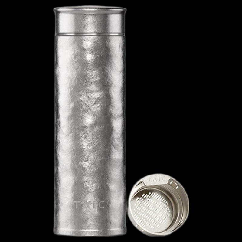 TAIC Pure Titanium Insulated Water Bottle with Tea Filter