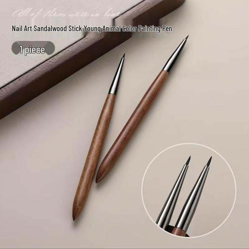 Triangle Sandalwood Nail Art Liner & Sweep Brush Set