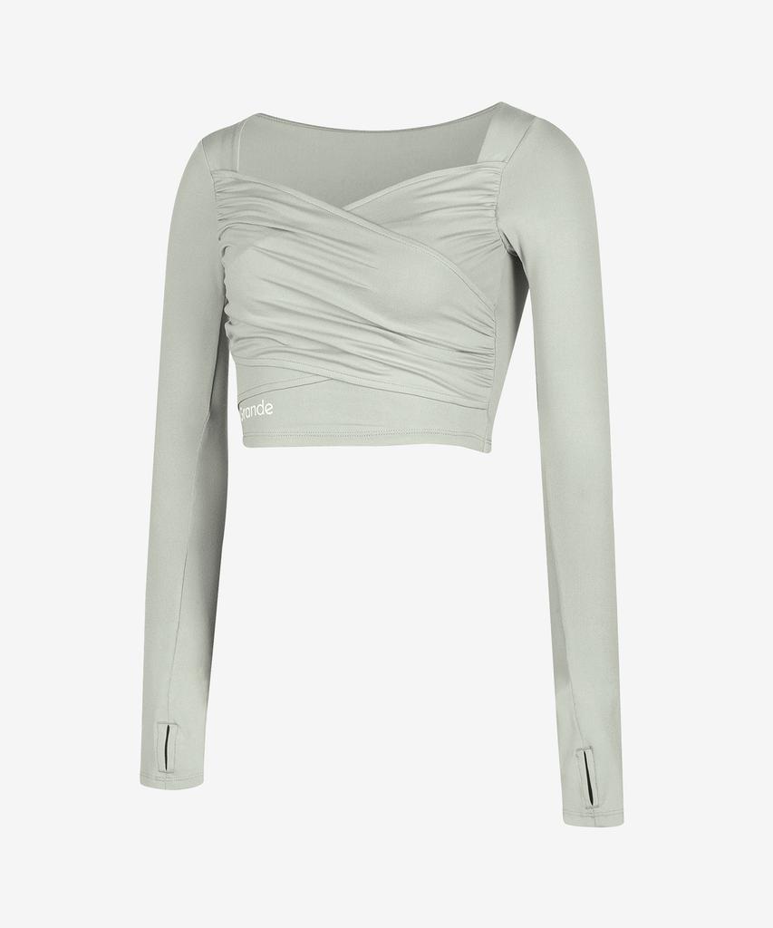 GRANDE LINE Bolero Cross Shirred Long Sleeve_5 Colors