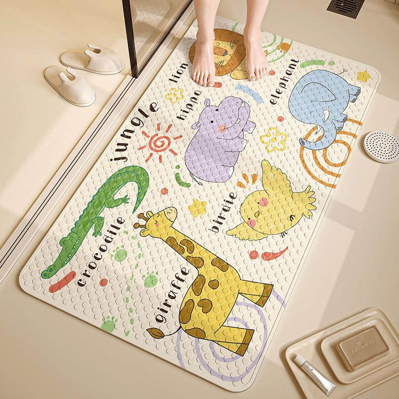 Bathroom Non-Slip Floor Mat, Toilet, Children'S Toilet, Bath, Anti-Drop Foot Mat, Shower Room, Suction Cup Mat, Square Mat.