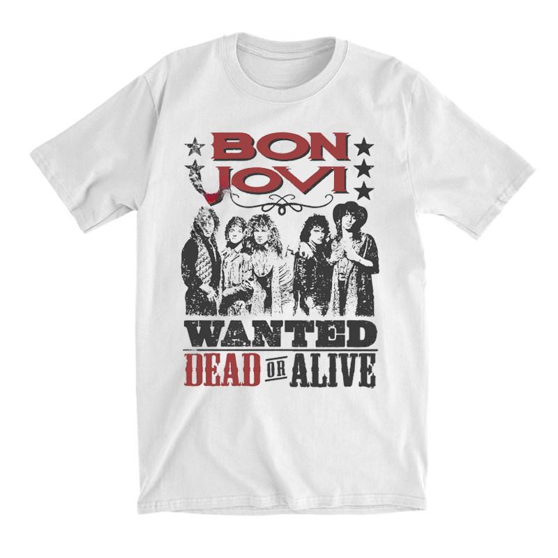 Metal Bon Jovi Rock Band Casual TShirt Mens and Womens Luxury Band Brand
