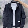 Men's Simple Casual Tooling Autumn Coat Trendy Fashion Versatile Loose Stand-up Collar Jacket
