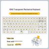 Y-FRUITFUL 84-Key Wired Mechanical Keyboard with Transparent Keycaps - Black, Yellow Switches