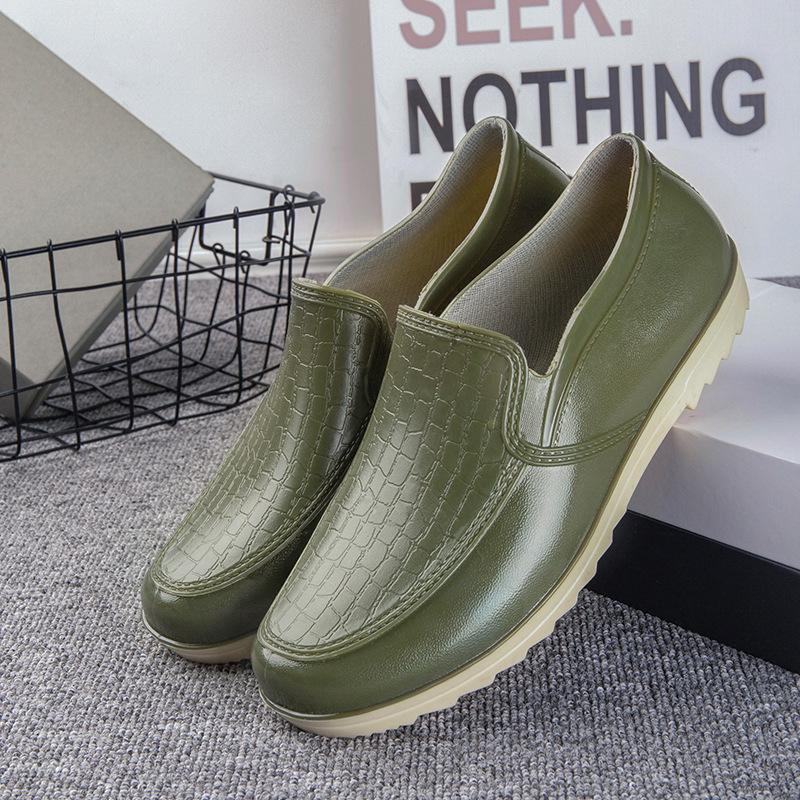Water Shoes Low-top Spring and Autumn Rain Shoes Men's Fashion Durable Short Tube Light Mouth Rain Boots Non-slip Short