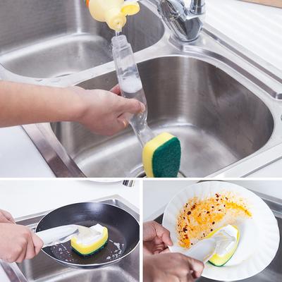 Cleaning Brush Sponge Cleaning Products Kitchen Supplies Brush Dishwashing Brush Household Goods Cleaning Brush Dish Scrapers Brushes Accessories