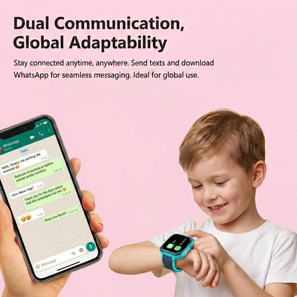 4G Kids Smart Watch GPS Tracker Video Call SOS Emergency Alert, Real-Time Location Monitor Child Safety Smartphone Watch Gifts