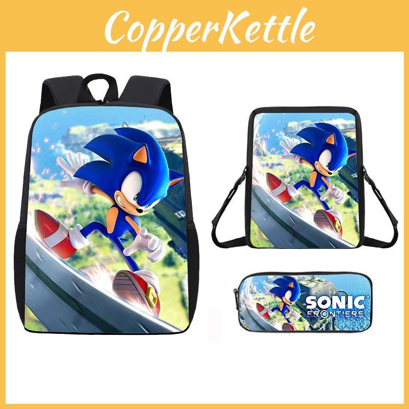 Children Cartoon Pattern Breathable Backpack Three Piece Set