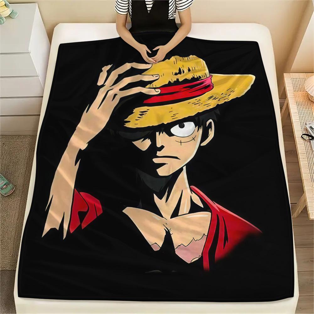 1pz Una Pezzo Monkey D Luffy Coperta in Flanella Fantasia Adatta a Tutte le Stagioni per Arredamento Casa Calore e Comfort Regali Regalo Festivo