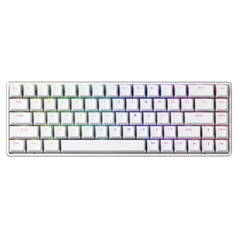 

Gaming Keyboard ATK 68 White L Magnetic Switch Rapid Trigger Compatible Tenkeyless Gasket Mount English Layout 68 Keys білий