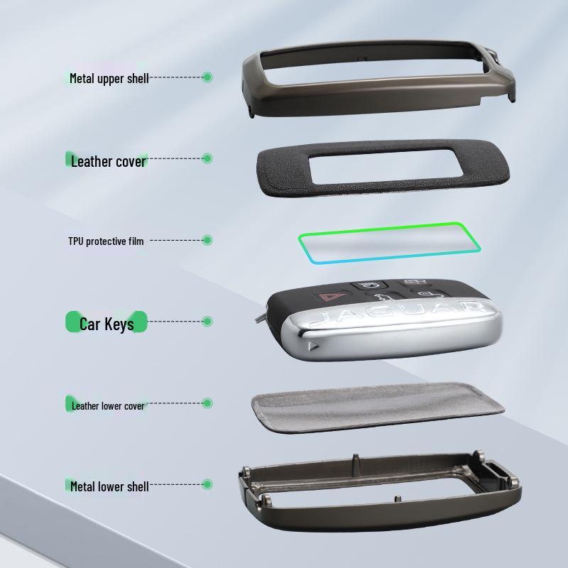 Jaguar Key Case for XFL, XEL, F-Pace, F-Type, XF, XE, XJ, E-Pace Models