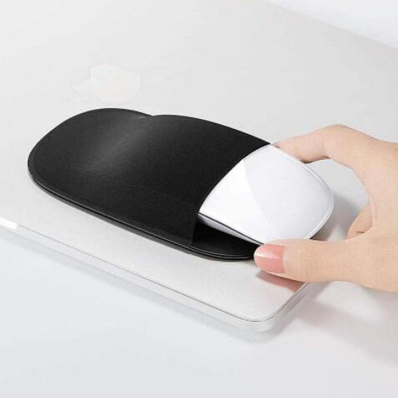 Slim Mouse Holder Laptop Mouse Pouch Protector Self-Adhesive No Glue Residue Universal Portable Mouse Storage Sleeve
