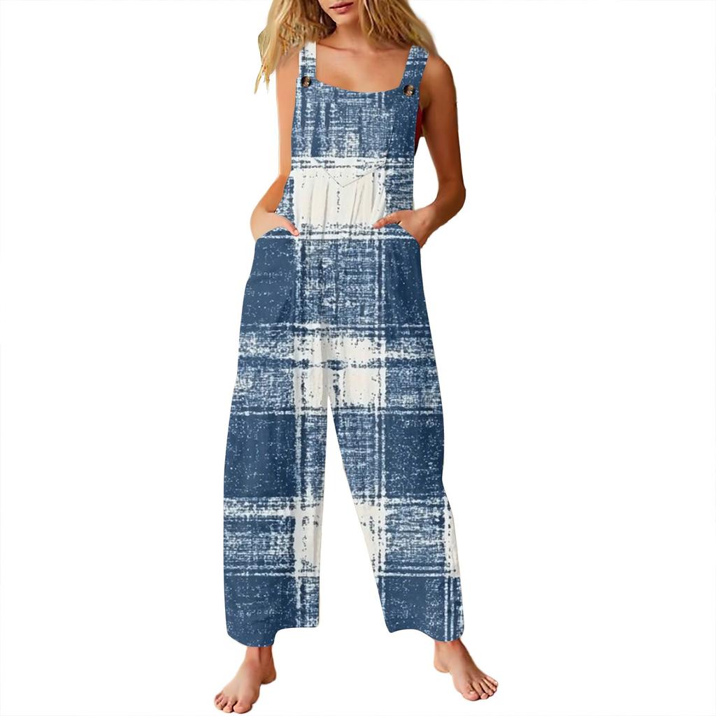 Tuta Intera Casual alla Moda da Donna Senza Maniche