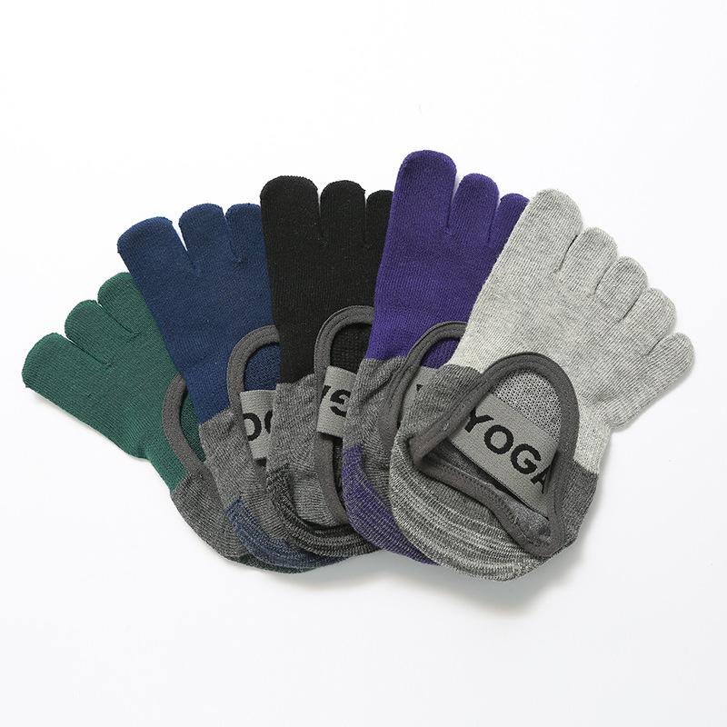Ladies Spring and Autumn Collocation Yoga Fitness Exercise Pilates Non Slip Five Finger Socks