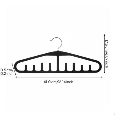 Top Hanger, Nonsecure Storage Closet Organizer, Suitable for Dorm or Home Use Black 2pcs
