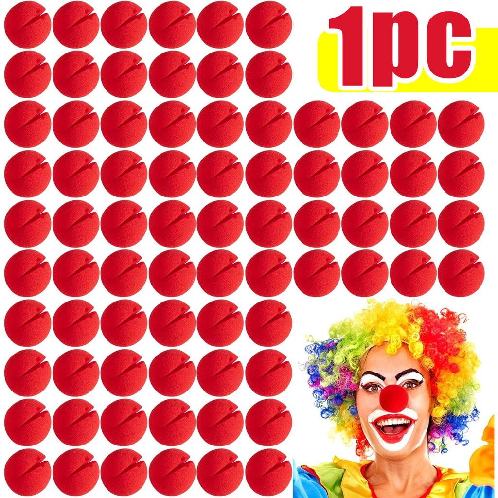 1/100pcs Red Clown Nose DIY Foam Sponge Balls Cosplay Costume Props Funny Circus Performance Party Halloween Decoration Supplies