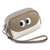 New first-layer cowhide change bag mini cute women's small wallet multi-functional leather three-zipper storage bag