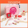 Pretend Children Play Makeup Bag Set Wooden Toys Imaginative Role Gift Play
