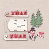 Christmas Decorations Wooden DIY Sleigh Skiing Cartoon Santa Desktop Ornament Children's Gift Small Gift