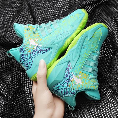 Youth Style Shoes Kids High-Top Basketball Shoes Boys Girls Non-Slip Wear-Resistant Sports Sneakers Indoor Court Use