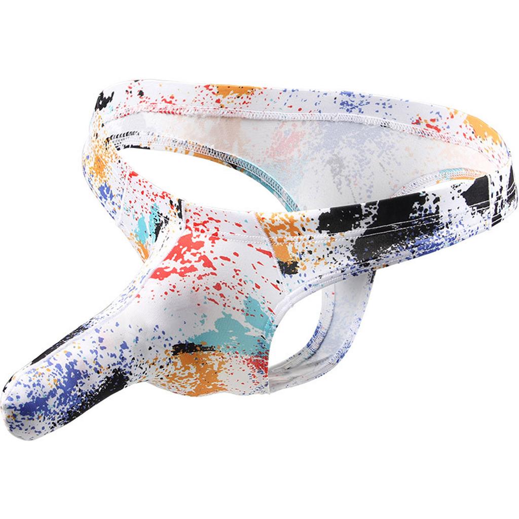 Men's Fashion Sexy Casual Comfortable Breathable Printed Mid-Low Waist Panties