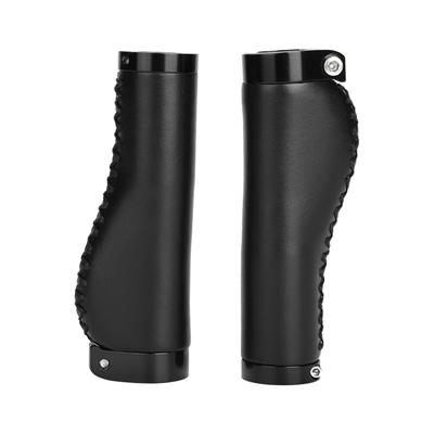 1 Pair PU Leather Mountain Bike Folding Bicycle Cycling Lockable Handle Grips