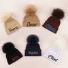 Personalized Baby Beanie Hats, Custom Name Hand Embroidered Knit Beanie Name for Infants Toddlers Girls Boys Birthday Gift