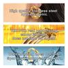 Micro Paved Zircon Adjustable Bangle 18K Gold Plated 304 Stainless Steel Minimalist Jewelry for Women