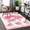 1pc My Melody Cute Cartoon Rug Office Desk Mat Under Chair Carpet Gift for Room Decor Universal Floor Mat for Bedroom Living Room Study Room
