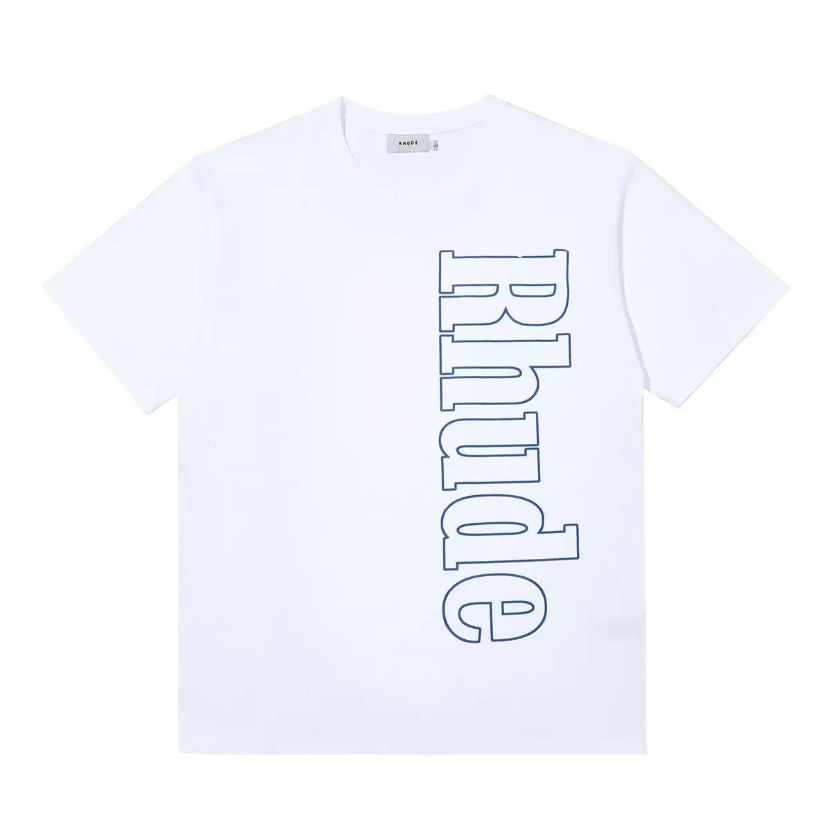 GUOYAN TOP Lente/Zomer Rhude T-shirt voor dames en heren, oversized model, T-shirt met korte mouwen, luxe merk heren T-shirts, Amerikaanse maten S-4XL S