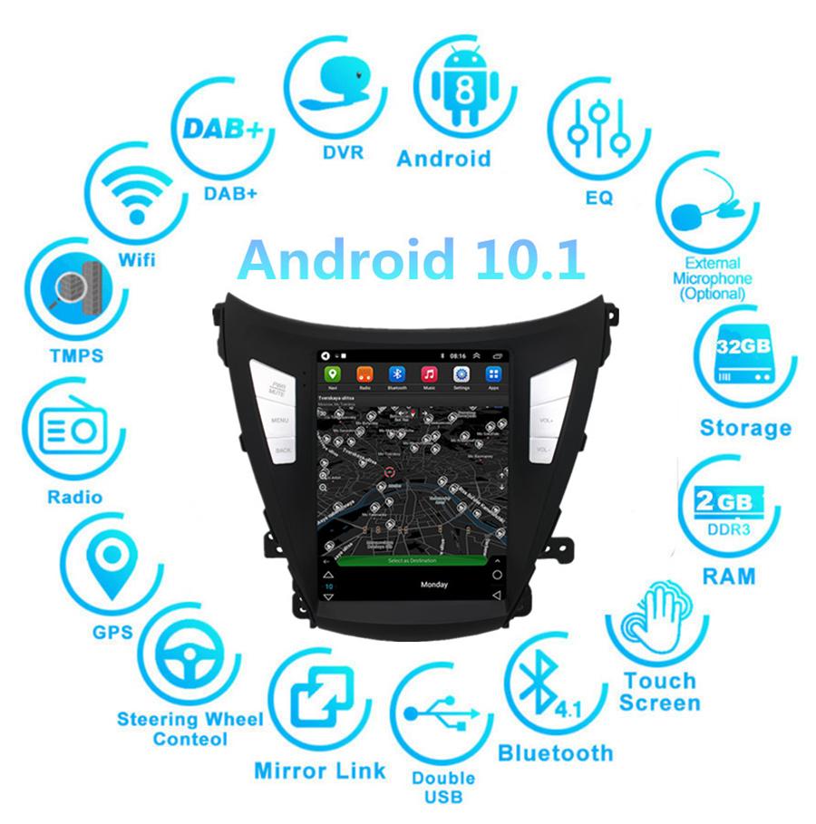 Elantra navigation all-in-one machine 14-16-vertical screen 9.7-inch high configuration