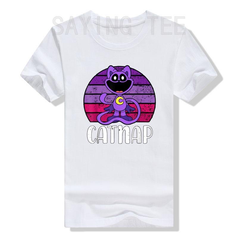 Hi Cats Nap Lover Tee Funny Cat Gift Men Womens Kids T-Shirt Cute CatNap Kitty Graphic Outfits Y2k Tops Lovely Kitten Clothes