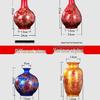 Porcelain Jingdezhen Red Ceramic Vases: Chinese Style Floral Ornaments for Home Decor