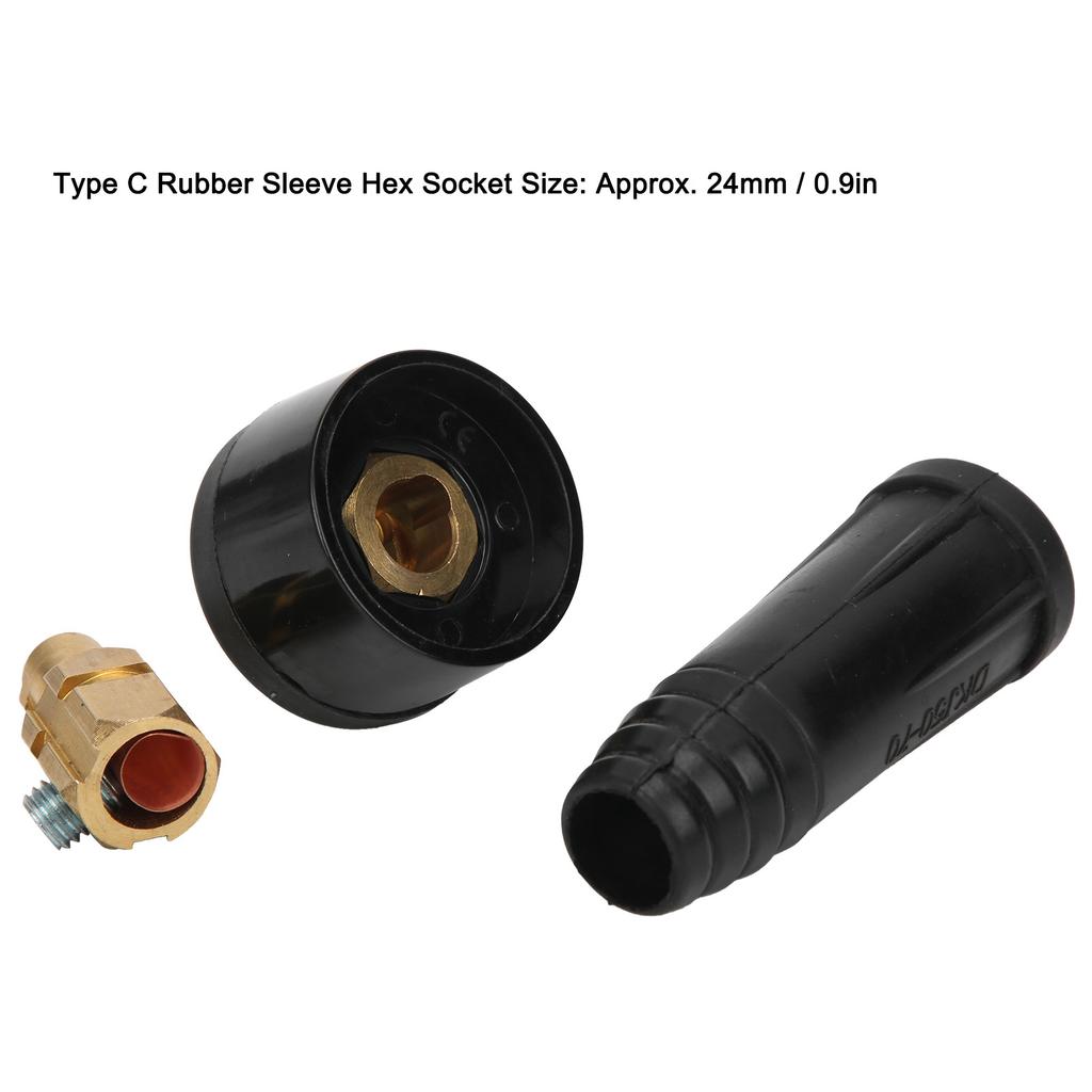 Quick Connector Socket and Plug Electric Welding Cable Connect Fittings Accessories 50-70