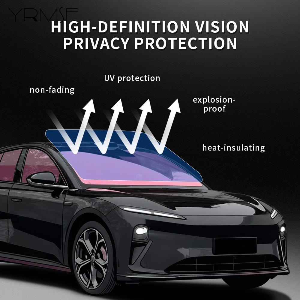 Car Side Windshield VLT Purple Tint Film Nano Ceramic Solar Protection Glass Tinting Vinyl for Auto Exterior Styling Accessories