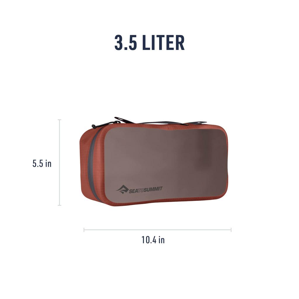 Sea to Summit Hydraulic Packing Cube Dustproof Waterproof Travel Organizer MD Liter Picante Red / 3.5