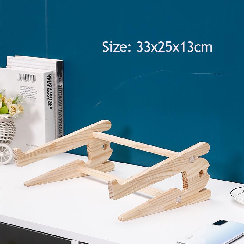 1 Pcs Wooden Universal Laptop Stand Detachable Wooden Stand Suitable for Laptop Cooling Stand
