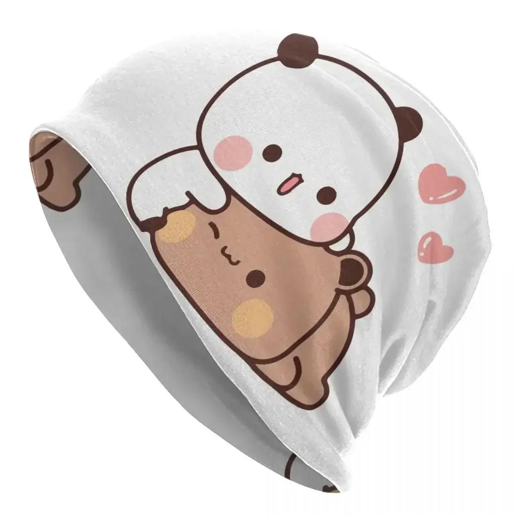Bubu Dudu  Panda Bear Hugs Love Skullies Beanies Hats Warm Autumn Winter Outdoor Cap Knitted Bonnet Caps for Unisex Adult
