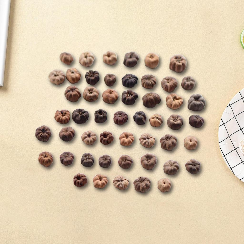 50x Mini Dynie Dekoracja do Rękodzieła Ozdoby Wypełniacz do Wazonów Mini Dynie na Święto Dziękczynienia Ślub Wianek Potpourri DIY Dom