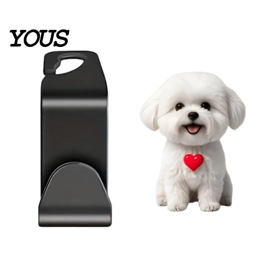 Cute Cat Dog Car Decor Seat Hook, Cartoon Cat/Dog Pattern Decor, Durable Load Bearing Acrylic Storage Accessories Headrest Hanger,