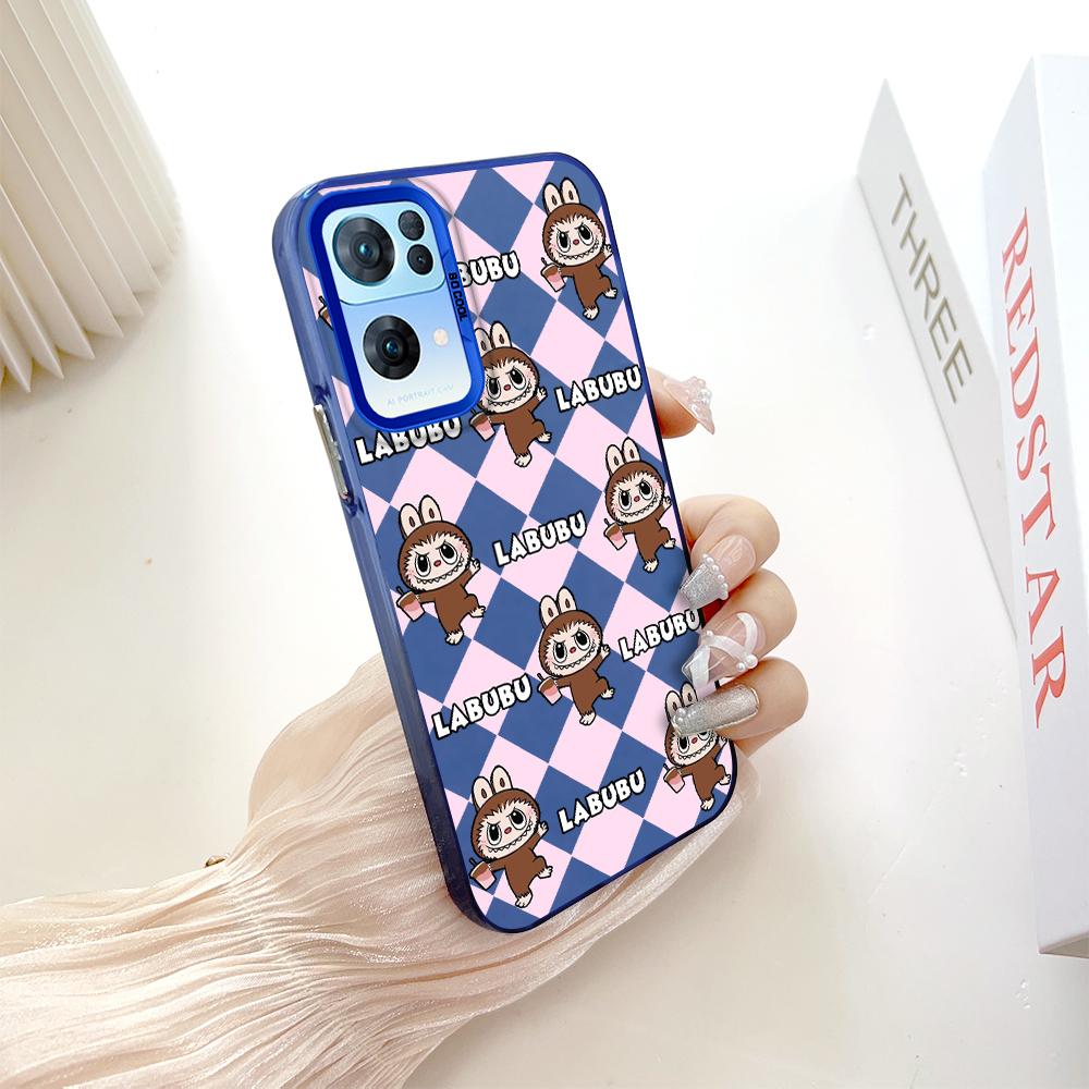 Malovaný vzor Barevný Stříbrný Oboustranný Tvrdý Kryt Nárazuvzdorný Proti pádu Pouzdro na telefon pro OnePlus OPPO Reno Realme