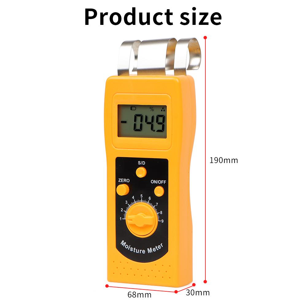 Digital Carton Concrete Paper Wood Meat Moisture Tester Wood Moisture Meter Portable Multifunctional Moisture Content Analysis