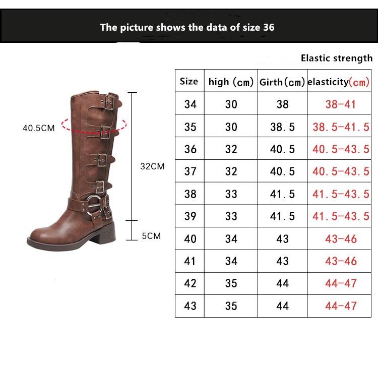Fashion AIYUQI Women Cowboy Boots 2025 Autumn New Belt Buckle Women Knight Boots British Style Large Size 41 42 43 Women Long Boots